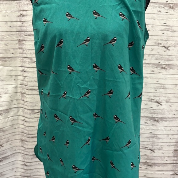 Banana Republic Tops - Banana Republic Teal Bird Pattern Tank Top